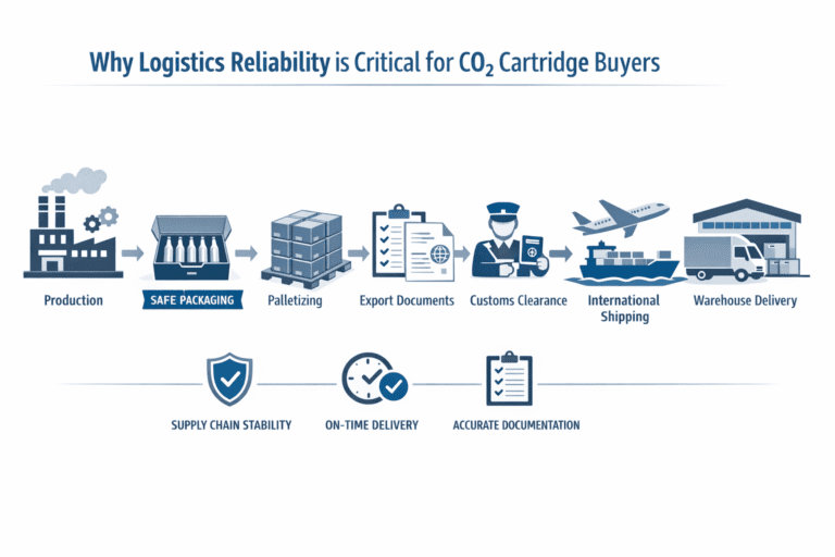logistics process for co2 cartridge delivery